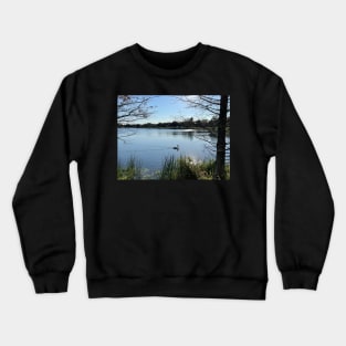 White Pelican on Lake Crewneck Sweatshirt